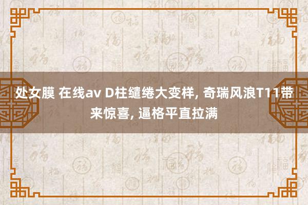 处女膜 在线av D柱缱绻大变样, 奇瑞风浪T11带来惊喜, 逼格平直拉满
